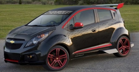 Chevrolet Spark và những ý tưởng độ độc đáo - 6 Xe Spark Sinister được hạ thấp gầm nhờ một bộ kit.